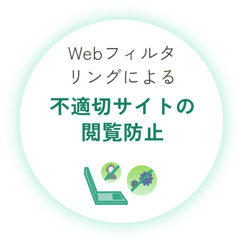 Webフィルタリングによる不適切サイトの閲覧防止